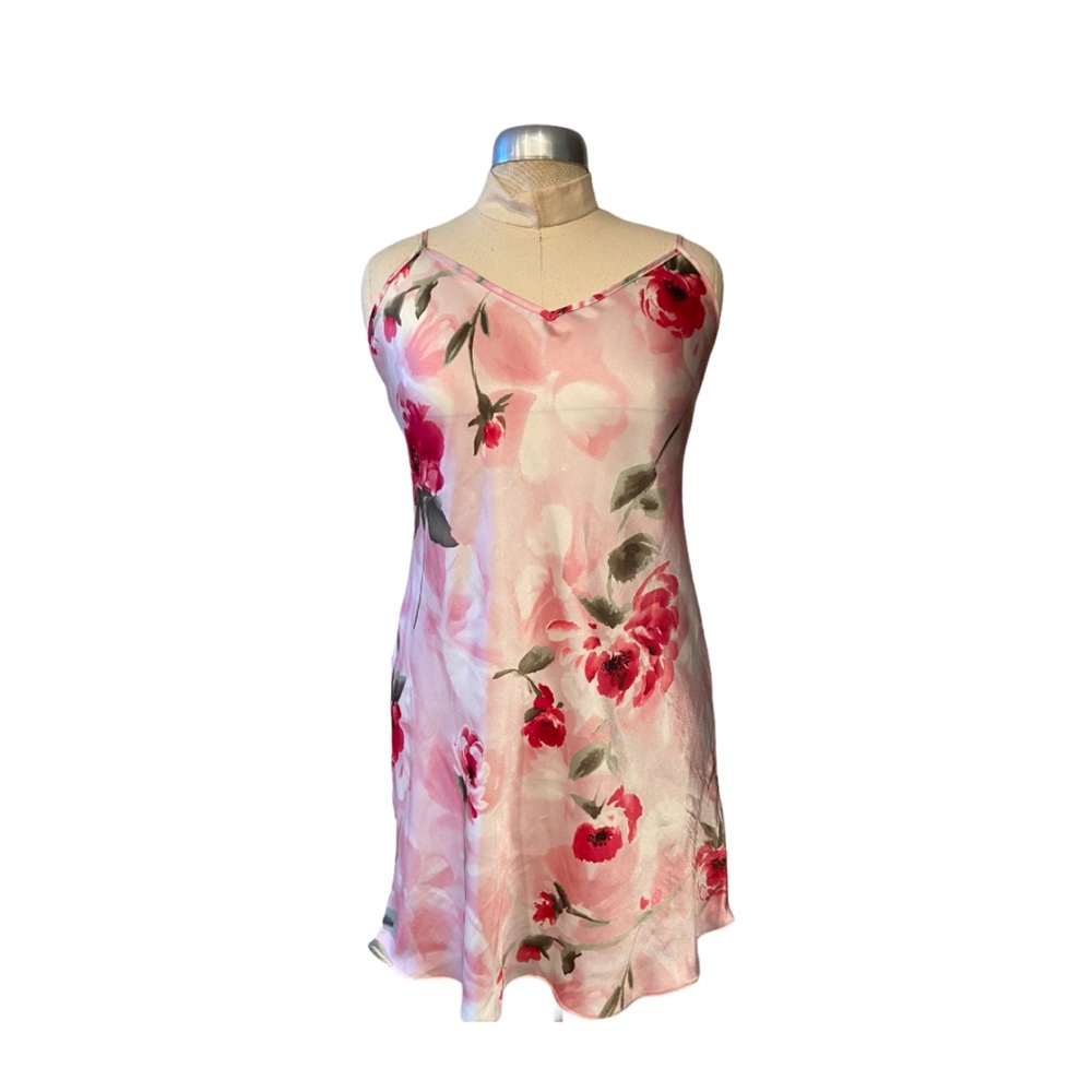 Vintage Gilligan & O'Malley Pink Floral Slip Dress